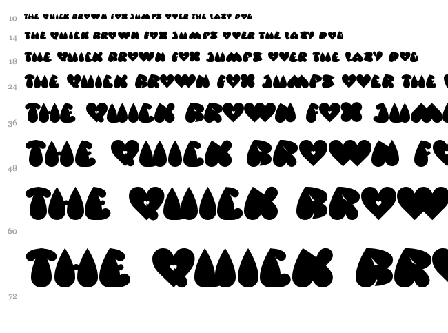 Valentine's day font waterfall